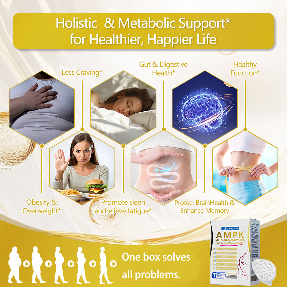CleraLuxe® AMPK Metabolism Activating Patches – Enriched with plant extracts such as EGCG and berberine, these patches help block carbohydrate absorption and burn fat. See results in just 7 days! 🎁🎁