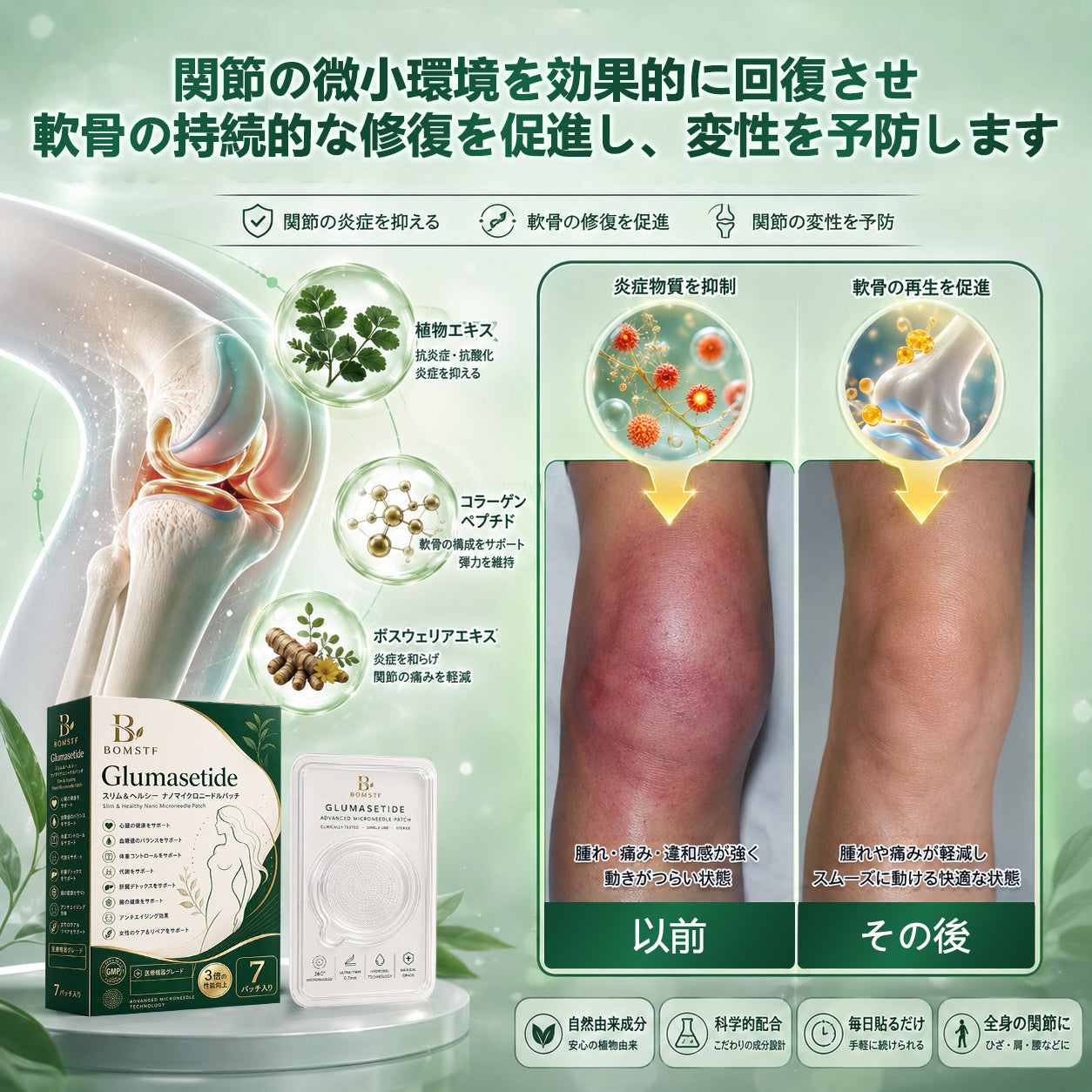 🛒BOMSTF®＆NAD+ 8-in-1 ナノ強化フォーミュラ【アップグレード版】内臓脂肪 / 肥満 / 糖尿病 / 睡眠時無呼吸 / 関節ケア / 肌のたるみ 集中サポート