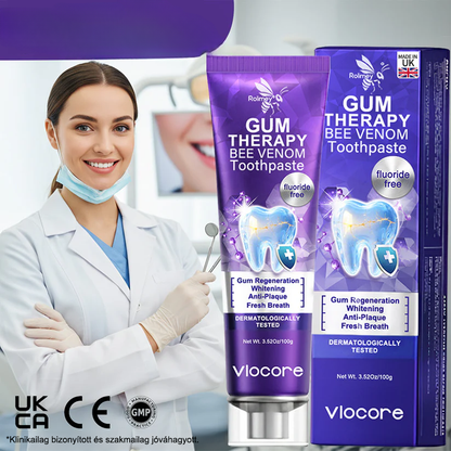 Паста за зъби Pureluxo® VioCore, съдържаща пчелна отрова – специално разработена за грижа за венците.✅
