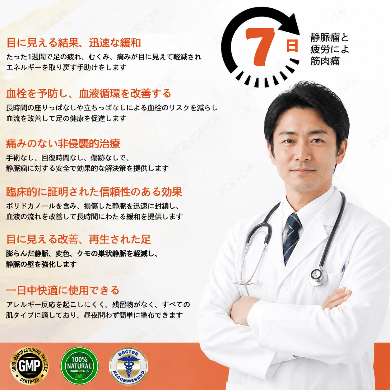 ☘️【厚生労働省認可・GMP準拠】Zvoevo® Vein Ease マイクロニードルケアパッチ（クモ状静脈・静脈瘤・むくみ・脚の疲れに）📦